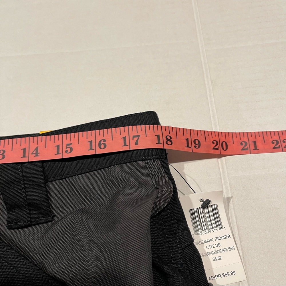 CAT Black Cargo Pants Men’s 36X32 Work Utility Durable Pockets - Picture 10 of 16
